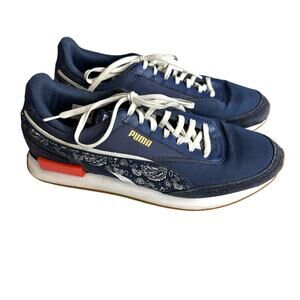 Puma Future Rider Double Paisley Blue Sneakers Women's 9 Streetwear Active